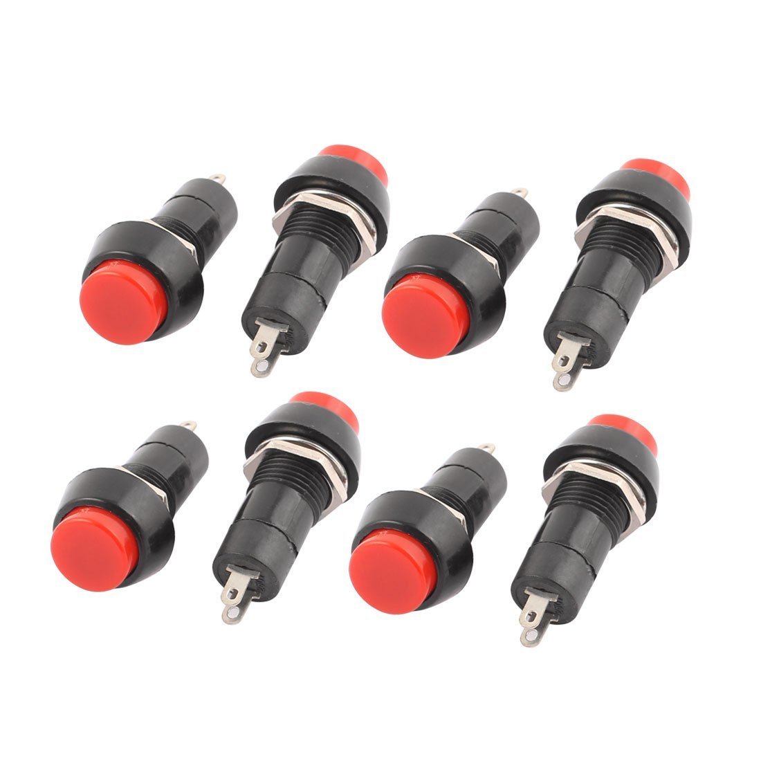 Ubersweet® Imported AC 250V/3A ON/OFF Self-loc Car Mini Push Button Power Switch 8pcs_32056