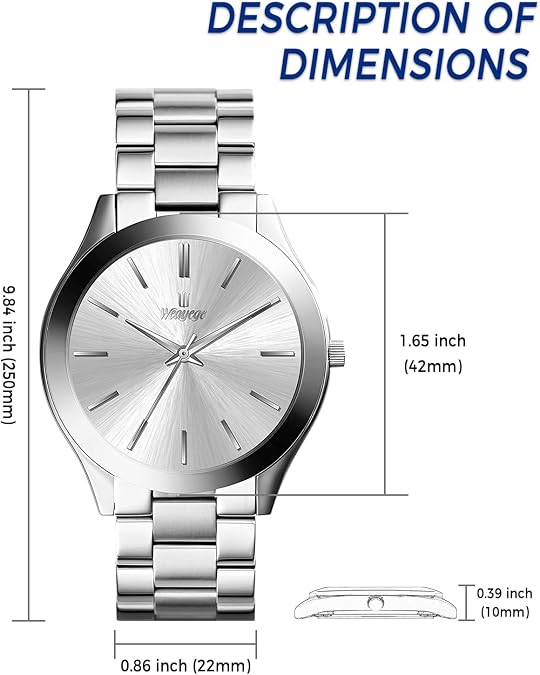 Mens Watch,Minimalist Fashion Watches for Men Waterproof Quartz Watch Business Dress Men's Stainless Steel Watch -Best Gift for Mens