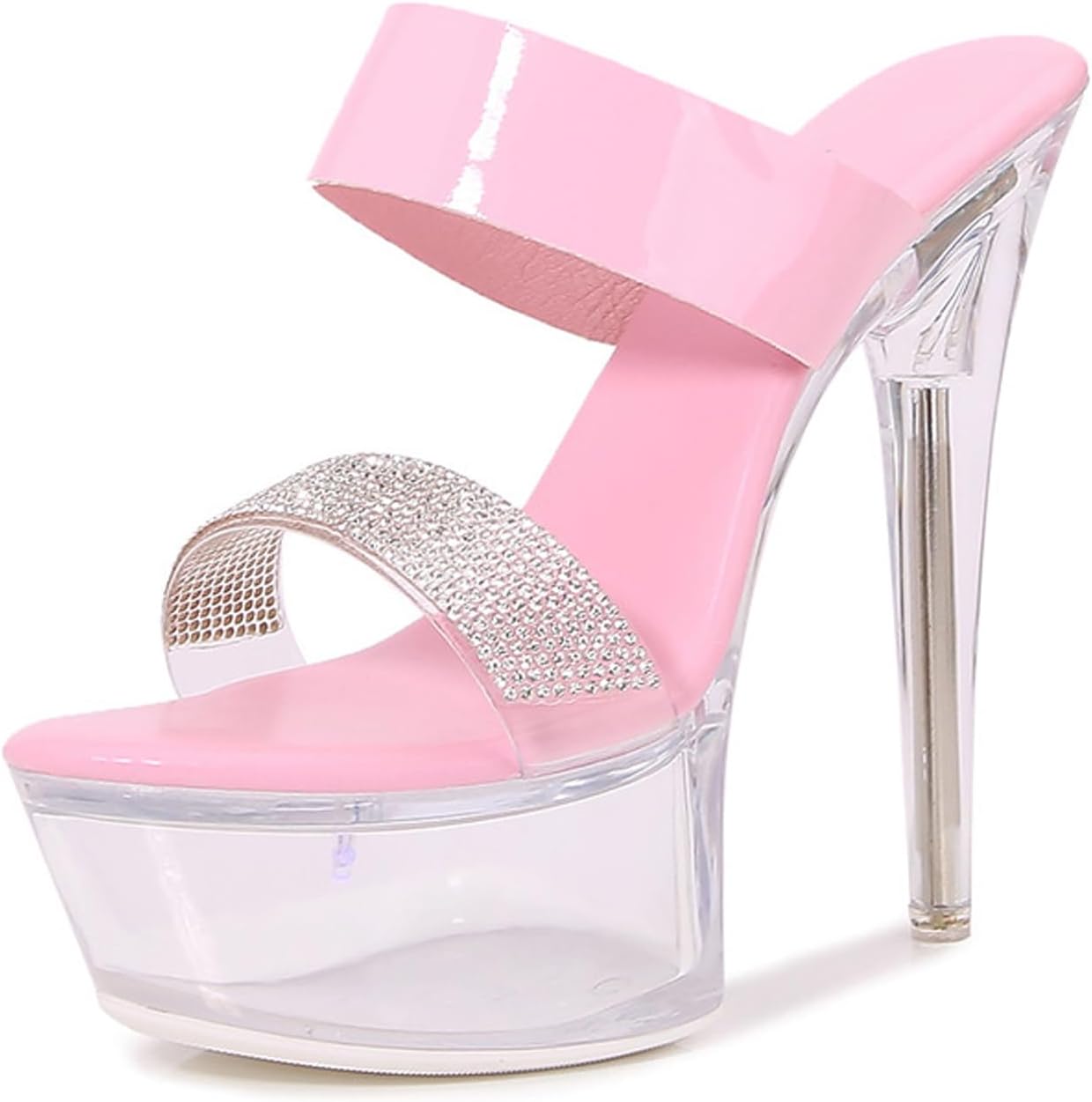 Scarpe Sandalo Tacco Sandali Donna Tacco 16cm - Plateau Per Matrimoni E Feste Taglie Forti Sandali Plateau Donna - 9