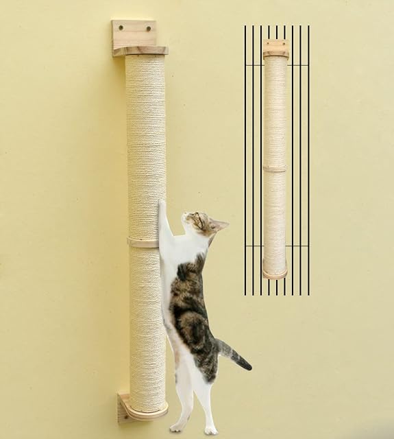 MIAOGE Rascador para Gatos Montado en la Pared - Postes y Estantes para Gatos de Interior