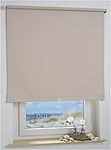 ourdeco® Roller Blind Spring Snap Blind / Fabric Width 68 x Extension Length 180 cm Cream/Blackout Blackout