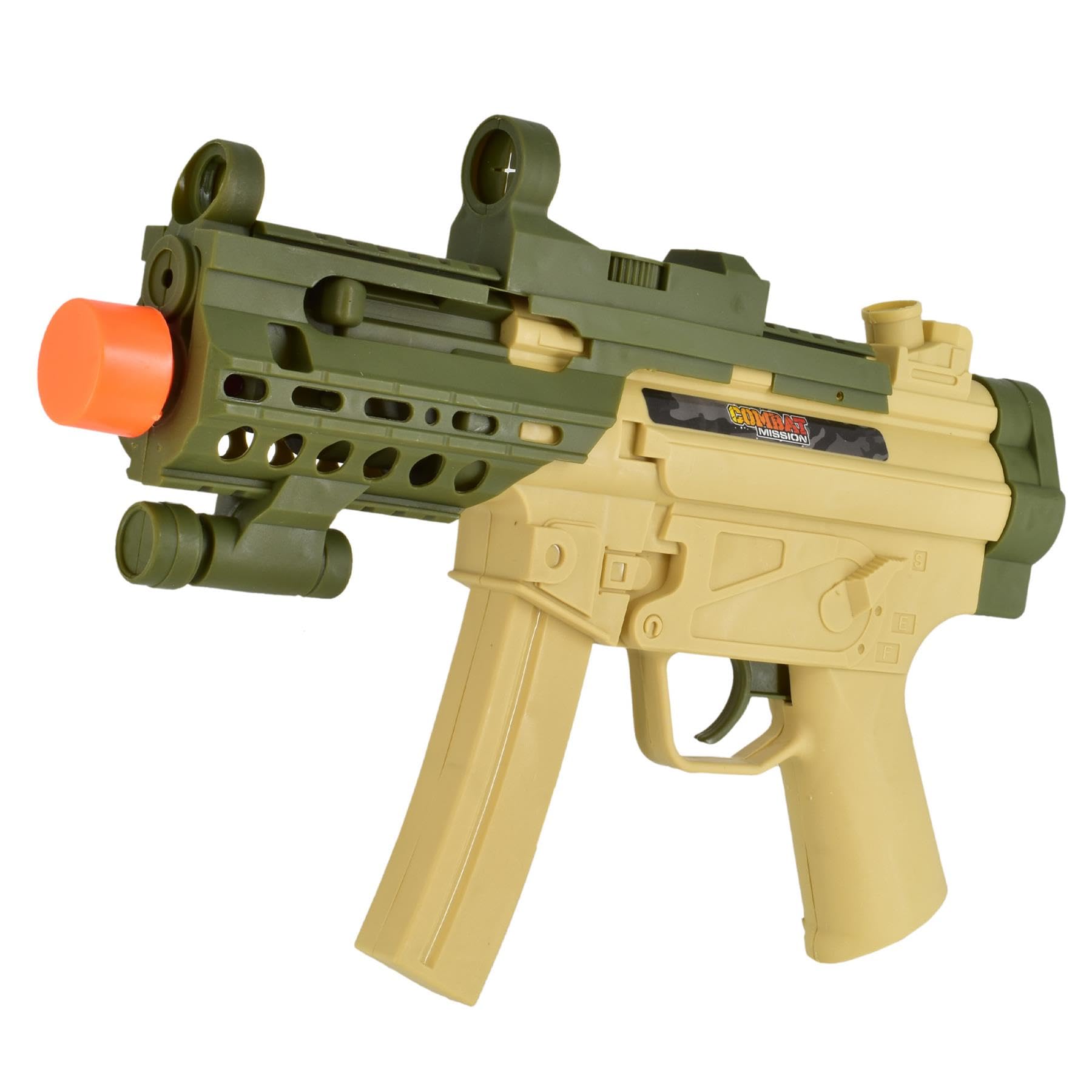 Combat Mission Kids Toy Sub Machine Gun, Green - Image 3