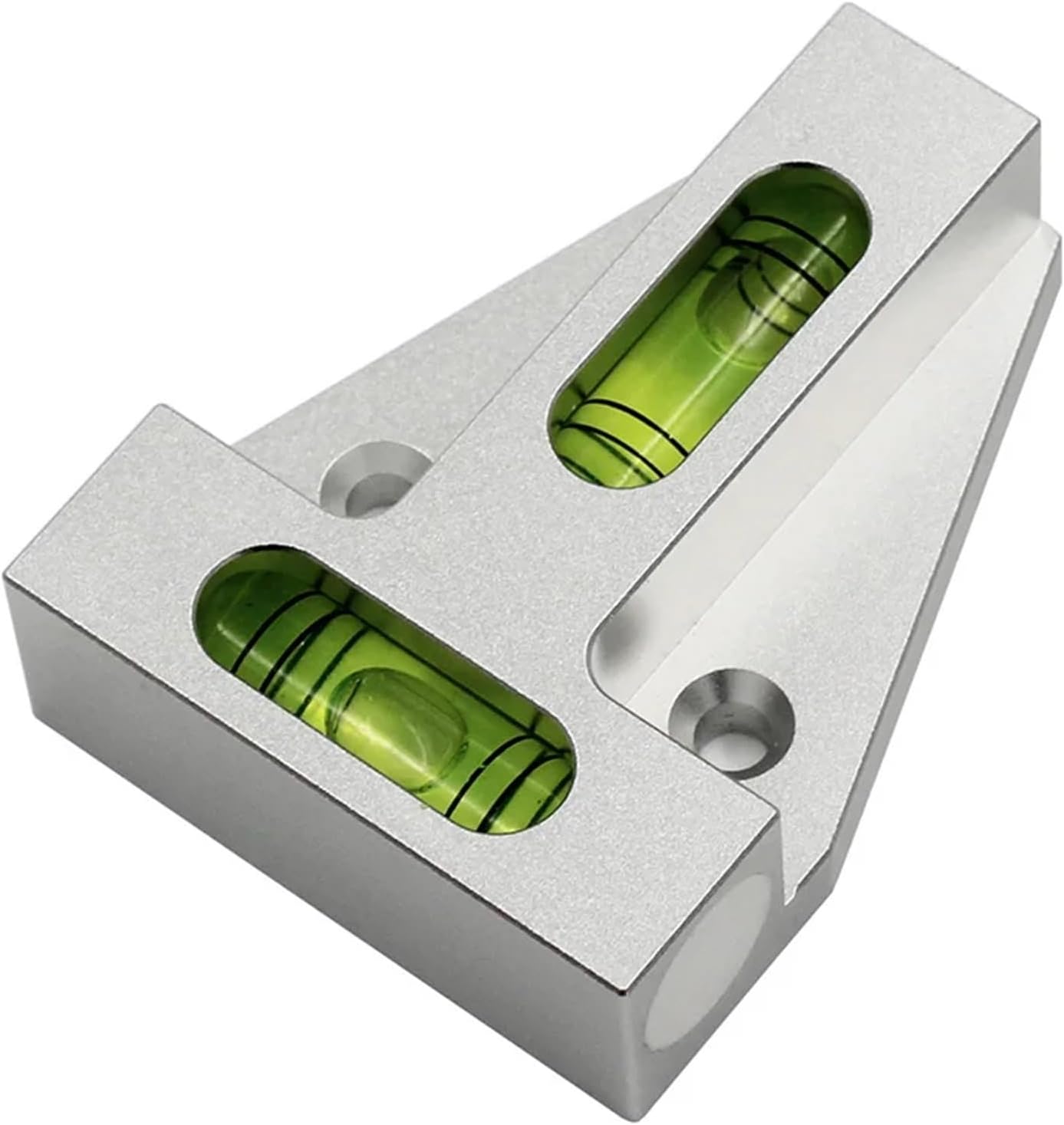 1pc Two Ways T-type Mini Spirit Level Bubble Portable XY Dual-axis Horizontal Measurement Instrument(1.5mm-White-Black)