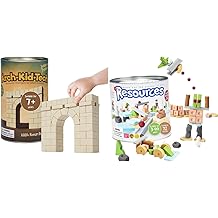 Taksa Toys Arch Kid Tech &amp; Resources: Roman Arch 69 Premium Pcs Building Blocks &amp; 72 Pcs Standard Pack Montessori Building Blocks, Outdoor Learning &amp; Creativity Toy Set for Kids 7+ Years