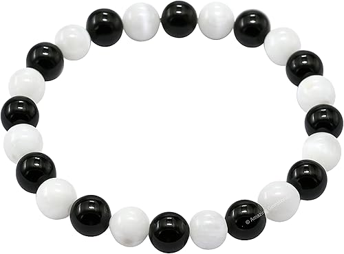 Miniatura 620 de Amazing Gemstone Pulsera de cristal para mujeres y hombres, pulsera de cristal curativo de protección, pulsera elástica con cuentas de piedras