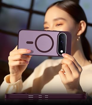 SPIDERCASE マグネット式 Google Pixel 11 Proケース、ワインレッド