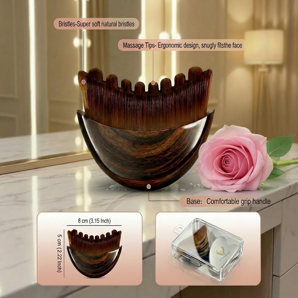 Lymphatic Contour Face Brush for Sculpting, lymphatic Face Brush gua sha facial tools Lymphatic Drainage Massager for skin care, Anti-Puffiness, Detox & Lift, Improves Skin Glow, Relieve Fatigue - Image 7