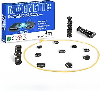 لعبة شطرنج مغناطيسية تجمع بشكل رائع بين التسلية والتفكير الاستراتيجي تتكون المجموعة من 24 قطعة مغناطيسية مع شنطة للحفظ وخيط مخصص للعب للصغار وللأطفال من ونكا