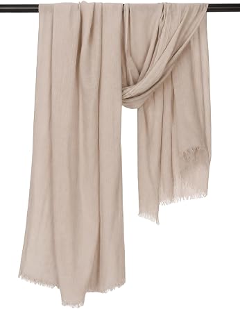 Womens Lightweight Linen Shawls Wraps Long Sunscreen Body Scarf
