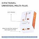 MX 5 AMP 3-Pin Multi Plug Adapter – Pack of 2 | Universal Travel Adapter for 2-Pin & 3-Pin Plugs | 3-in-1 Multi Socket Connector with LED Indicator | Charge Smartphones, Laptops & Gadgets gallery image