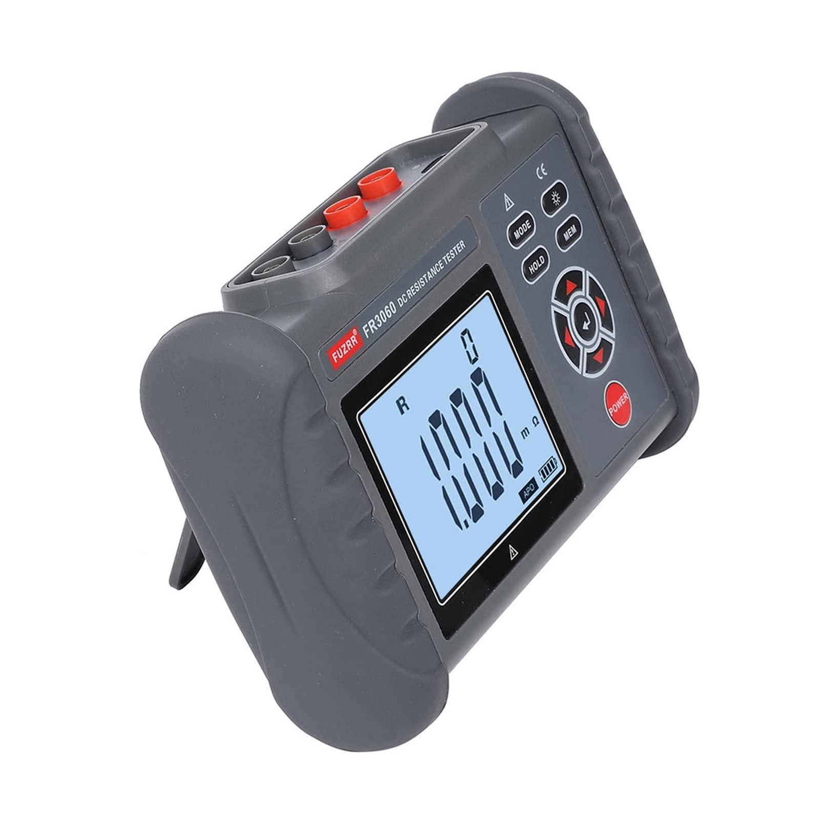 Multímetro comprobador Probador de baja resistencia Micro-Ohmeter 1 uω dc Probador de resistencia digital corriente continua Probador de resistencia al suelo FR3060 Seguro y fiable