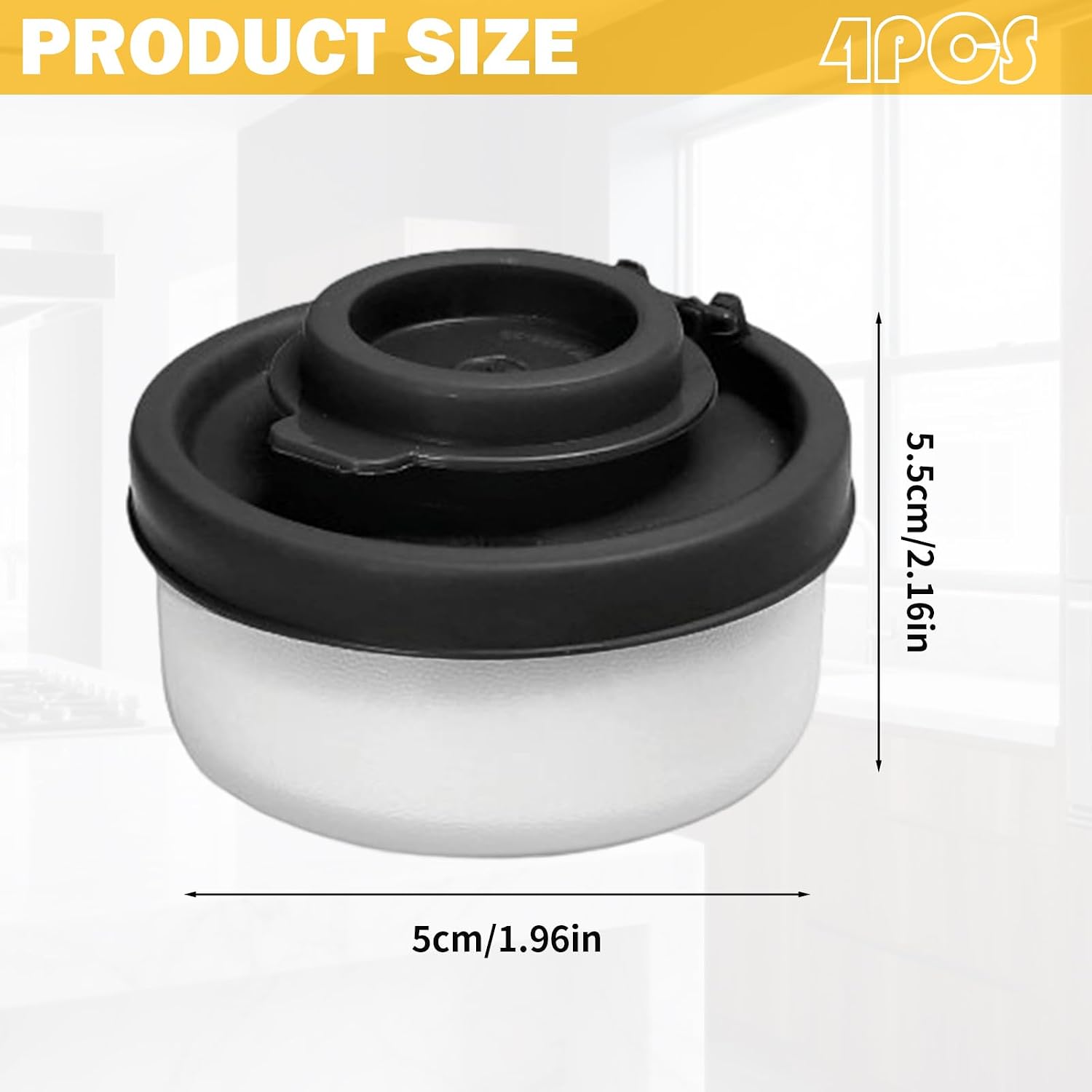 4 Pieces Travel Salt And Pepper Shakers Mini with Sealed Lids Transparent Travel Salt Shaker,Small Salt Shaker for Travel Camping Picnic Lunch Dining Kitchen (Black)