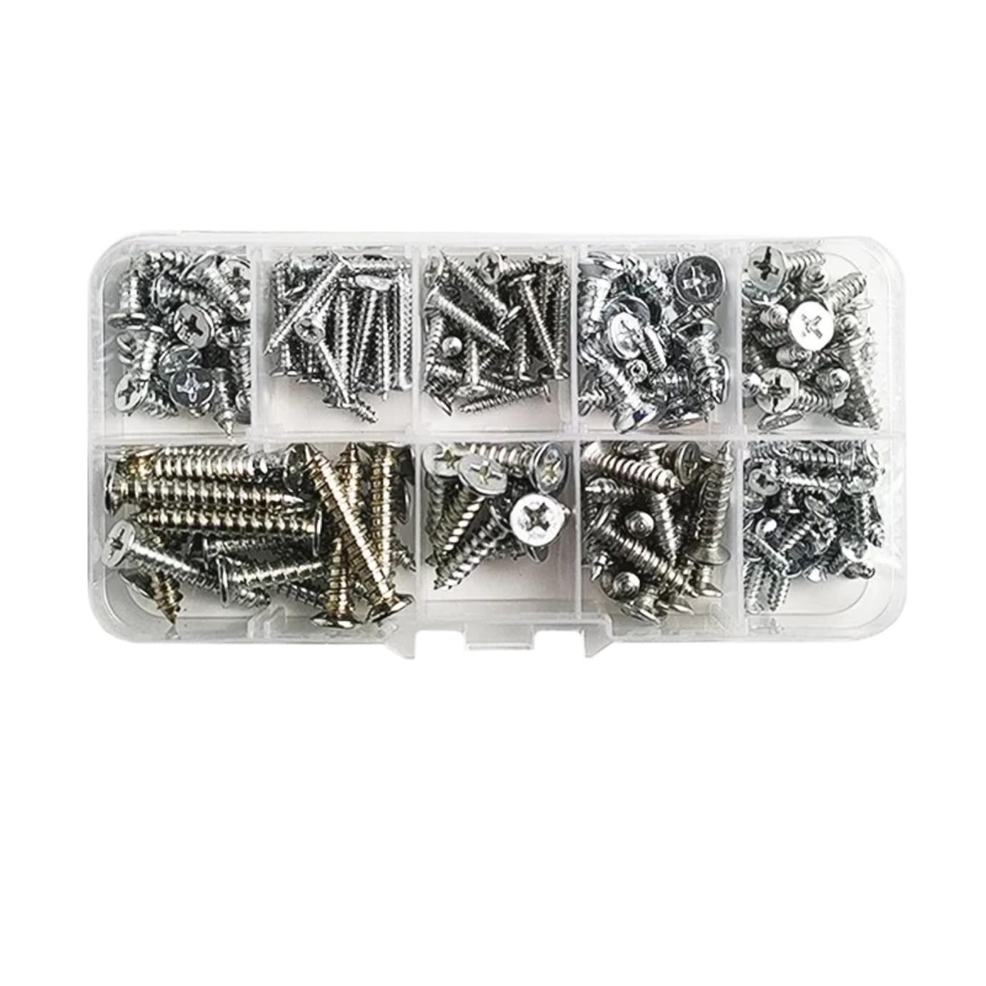 1/5 Boxes M3 M4 M5 Combination Set Half Round Head Cross Screw Nut Nut Nut Bolt Shim Assortment Kit Self Tapping Screw Nut Half Round Head Cross Screw Nut Bolt Washer (1 Box,C Set)