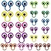 24PCS Eye Finger Puppets Googly Eye Finger Puppets Wiggly Eyeball Finger Puppet Rings Eye Finger Toy Party Favor 8 Colors with Two Size