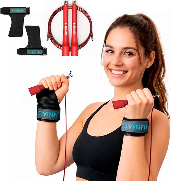 Calleras para crossfit & Combas Crossfit Iniciación I Calleras Crossfit Mujer Fibra de Carbono, Comba Crossfit I Comba para Saltar Calleras Crossfit Protección Manos I Jump Rope Cuerda Saltar Ligera con descuento