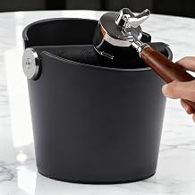 Knock Box Espresso Filter Holder Hitting Container with Removable Strike Bar, Coffee Container for Kitchen, Office, Cafe and Barista Accessory