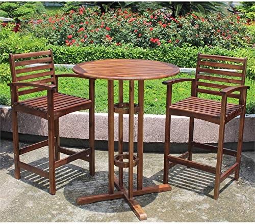 International Caravan Highland Bar-Height 3-Piece Patio Bistro Set