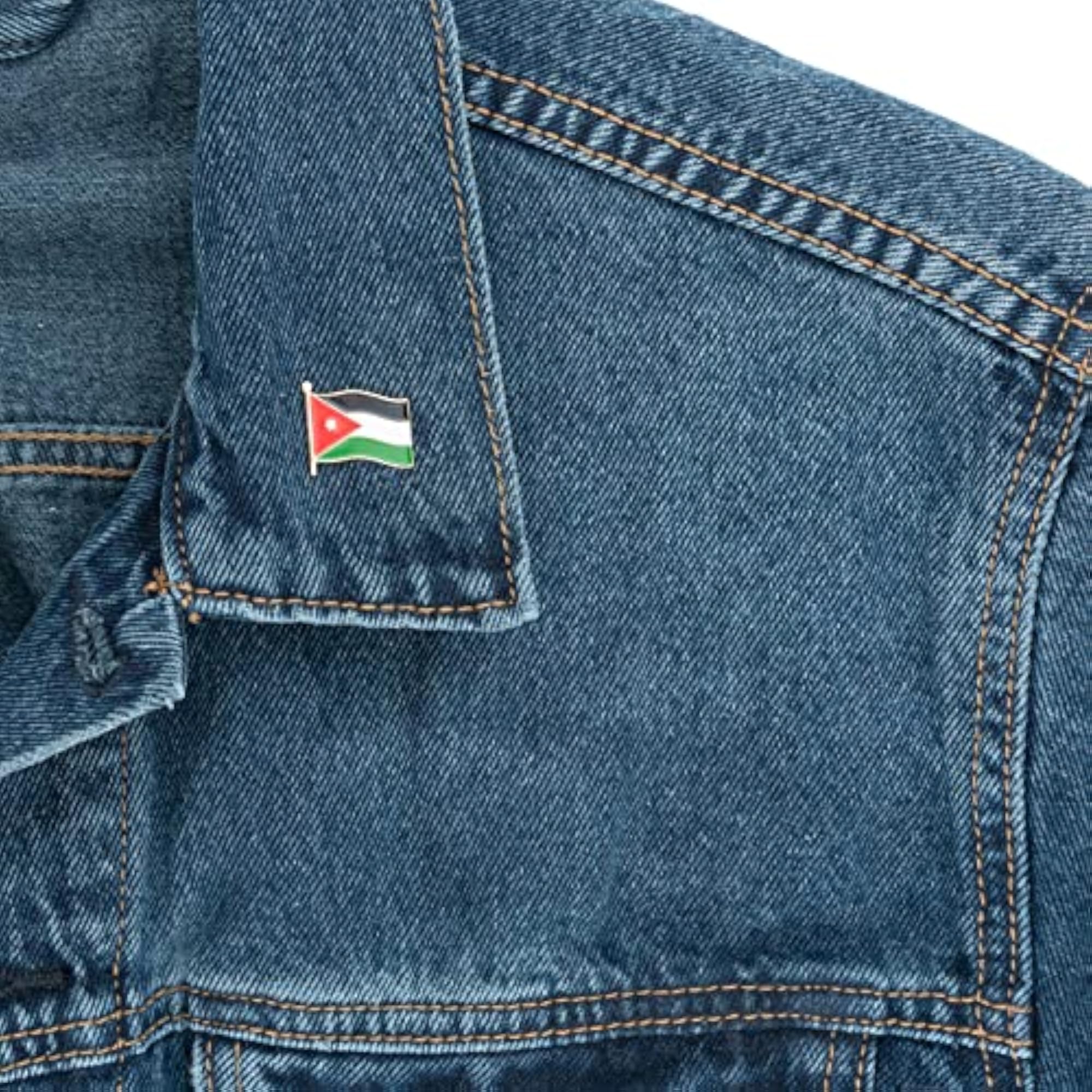Jordan Lapel Pin with Waving Flag Design