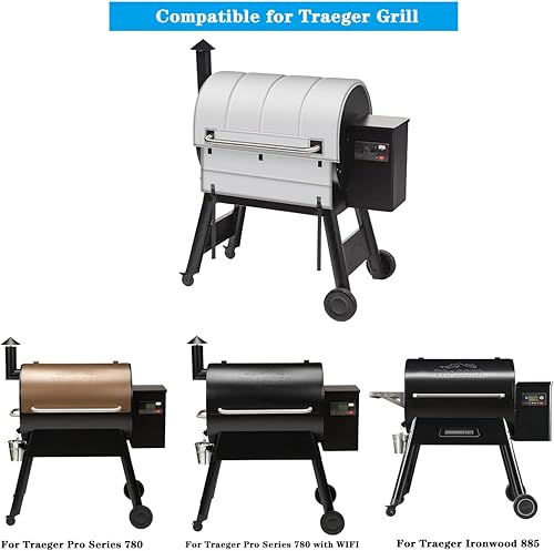 Miniatura 2 de Manta térmica para parrilla Traeger Pro 780 Series, TFB78GLE TFB78GZE Traeger Ironwood 885 TFB89BLF Parrilla de pellets de madera y ahumador, BAC627