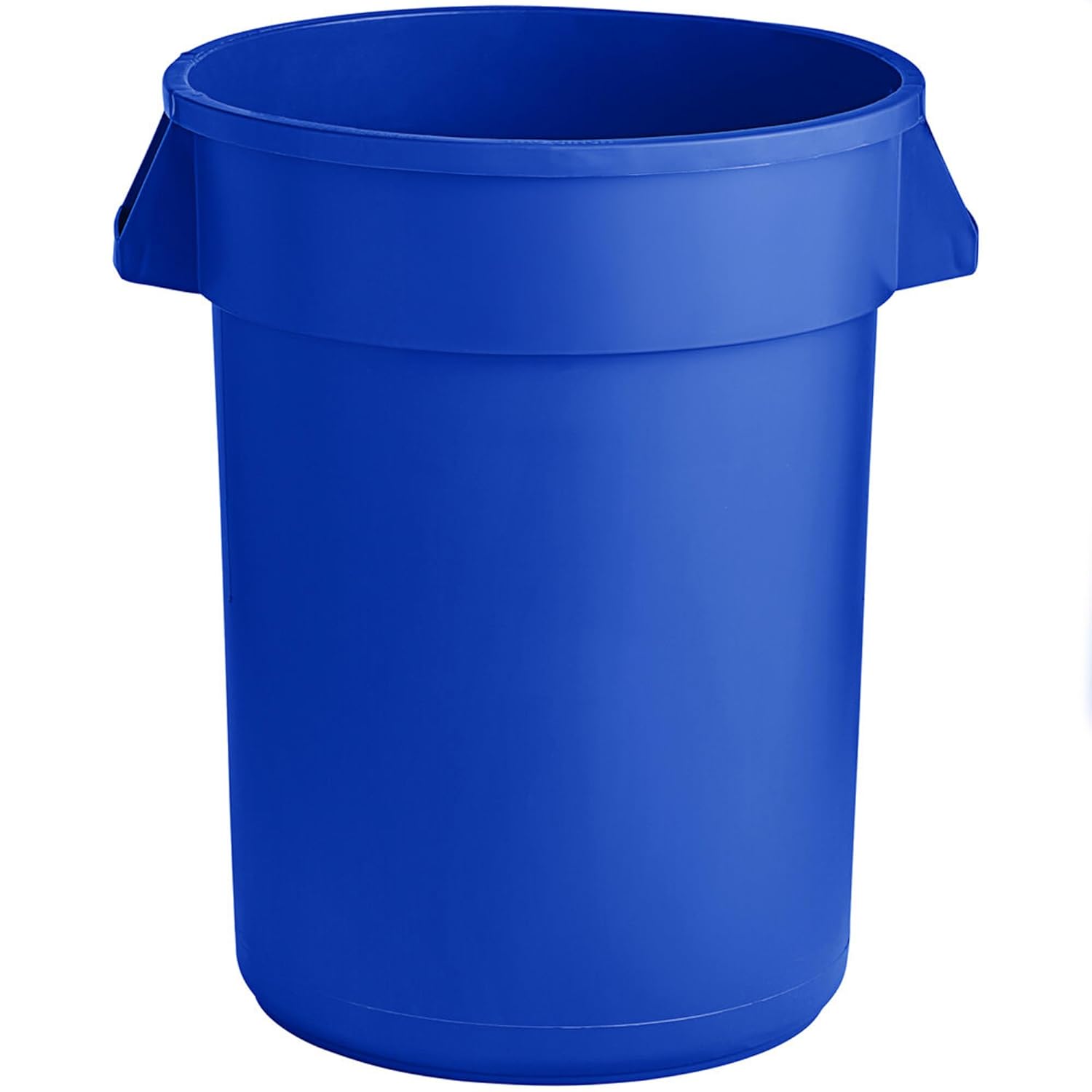 32 Gallon Round Trash bin Garbage can Outdoor Yard Trash can Trash Barrels Garbage Drum Heavy Duty Trash can Industrial Trash can Kitchen Trash bin (1, Blue)