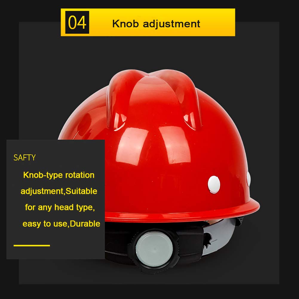 Elmetto di Protezione, Elmetto Workbase, Ventilato, Elmetto Lavoro con Regolazione a Scorrimento, Casco da Lavoro Casco di Protezione Casco per Cantiere