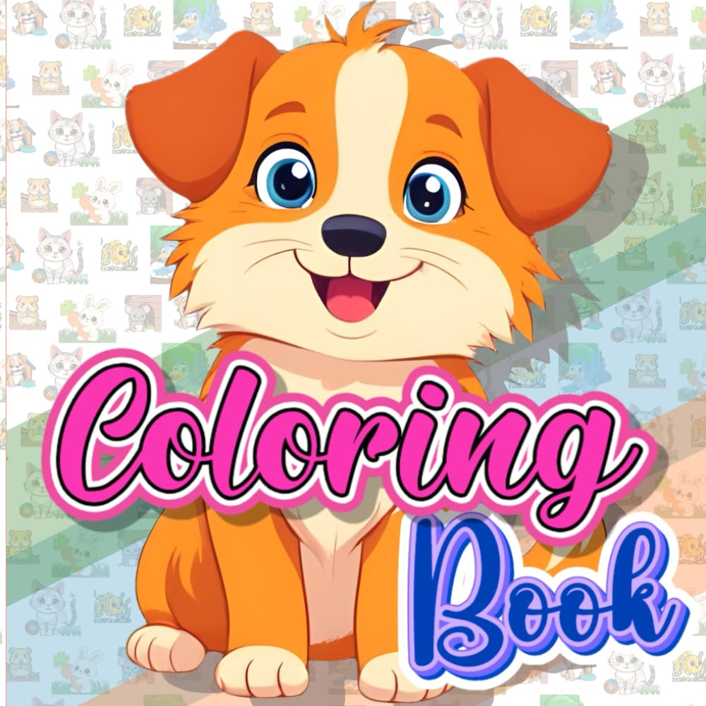 Sweet and Friendly Animals Coloring Book: Simple and Cute Animal Friends for Creative Kids