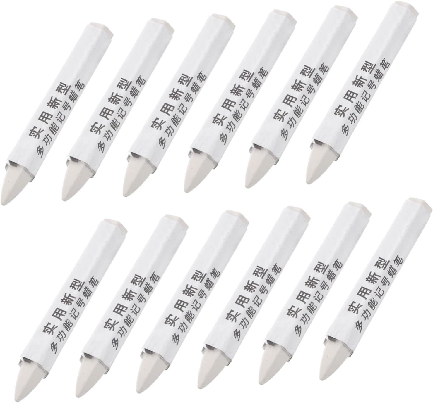 Zerodeko 12pcs White Wax Tire Crayon Pen for Wheel and Tire Marking | Portable, Lightweight, Waterproof Design, Precise Marking for Emergency Tire Repair and Automotive Repair Tasks