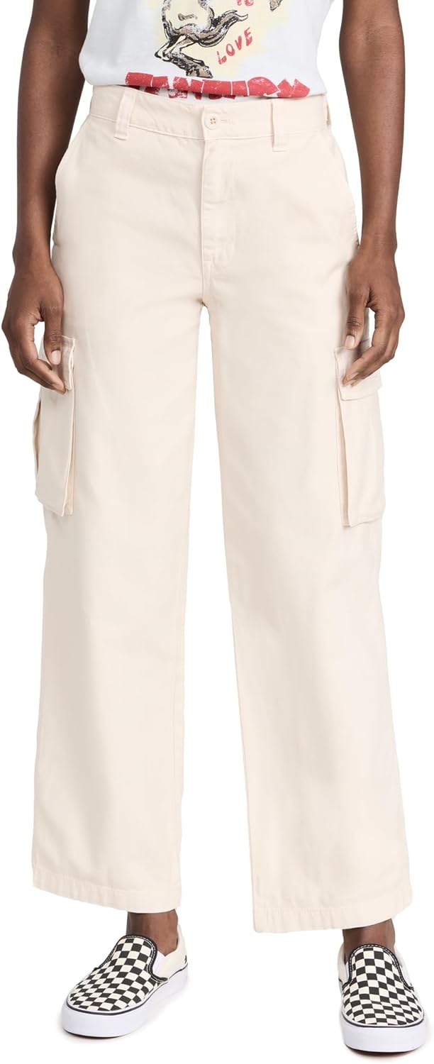 Madewell Women's Garment-Dyed Low-Slung Straight Cargo Pants