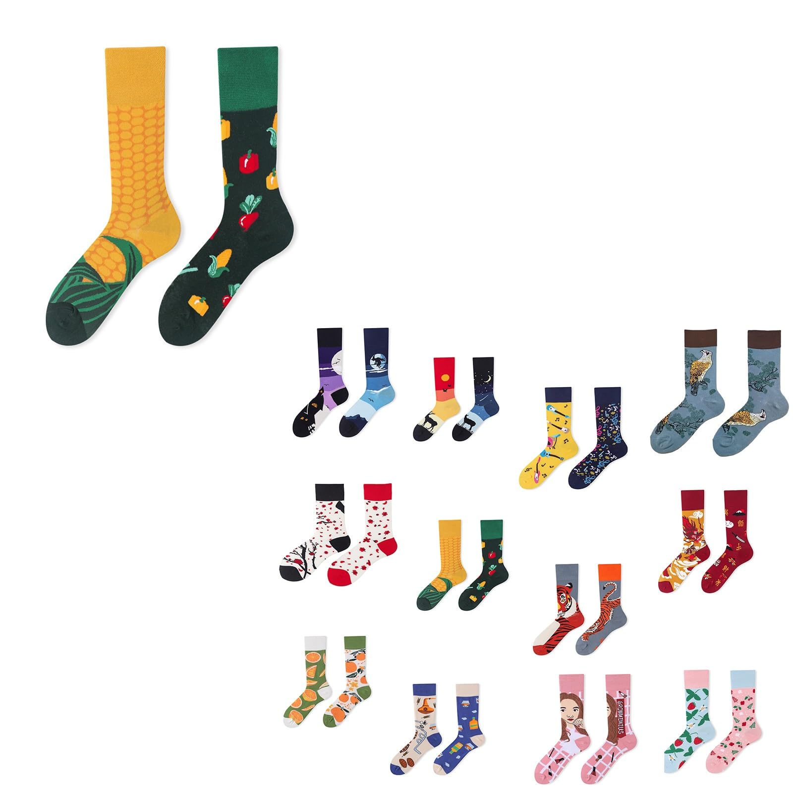 Chaussettes dépareillées fantaisie pour égayer vos tenues décontractées