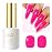 Imtiti Pink Gel Nail Polish, 0.5 Fl Oz Hot Pink Gel Polish Soak Off LED UV Spring Summer DIY Nail Art Starter Manicure Salon