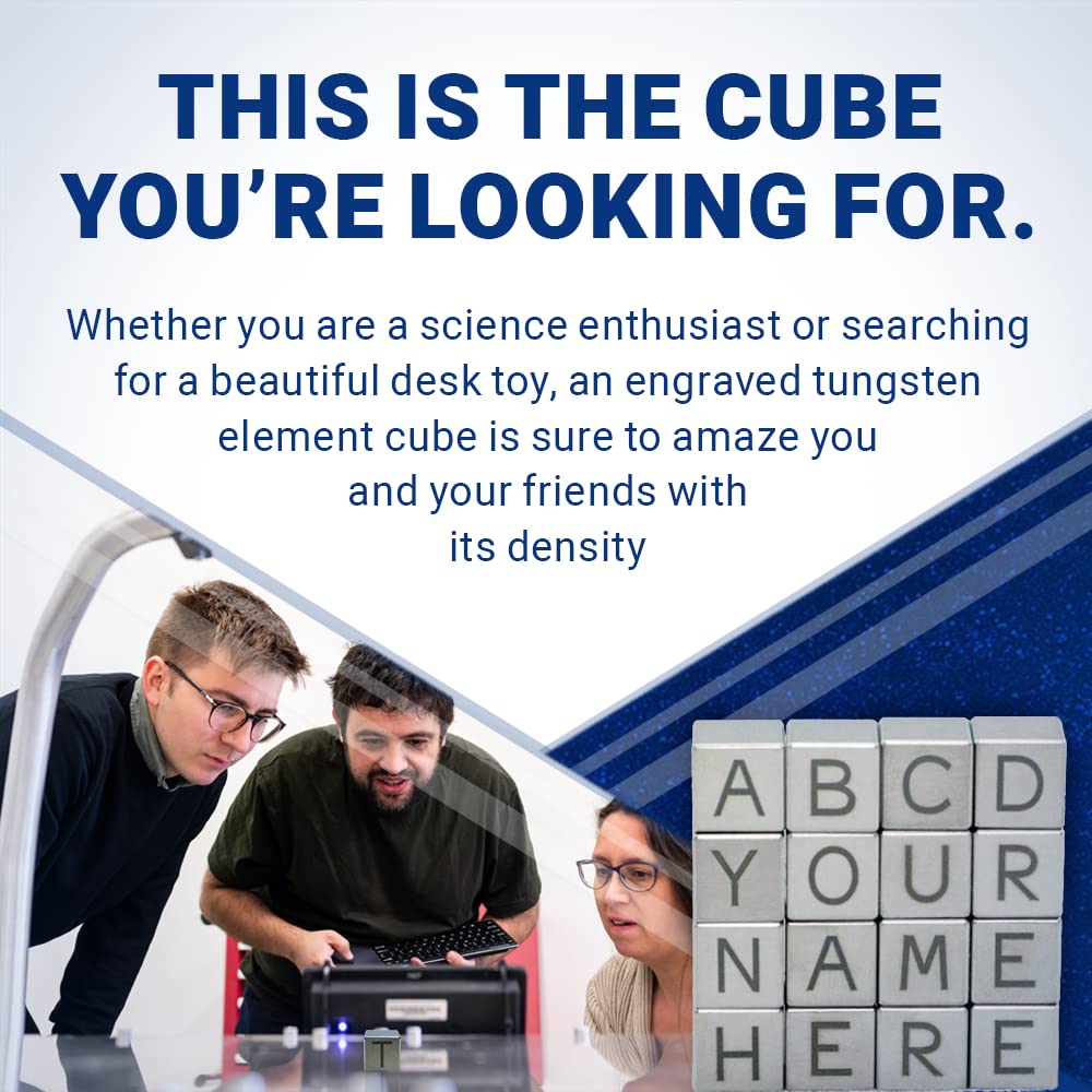Tungsten Engraved Cube - 0.5" (T)