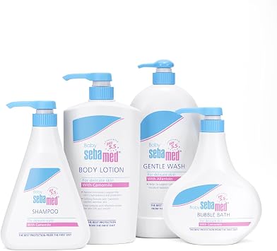 Sebamed Baby Bathtime Buy Big Bundle | Includes, Baby Lotion, Bubble Bath, Shampoo and Gentle Wash |