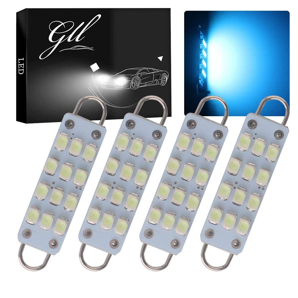 4 X 44Mm(1.73") 12-Smd 1210 3528 Chip Rigid Loop Festoon Led Bulbs For Car