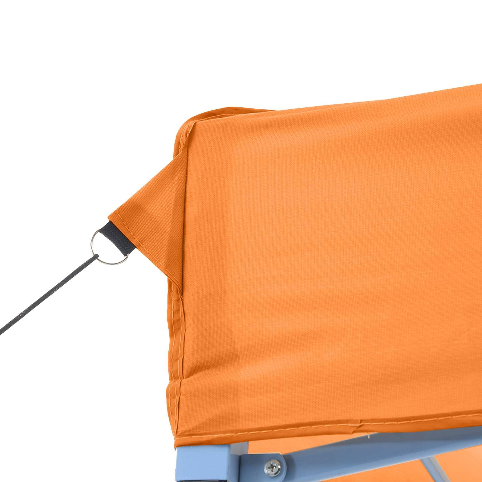 Party-Zelt Orange aus Oxford-Stoff 292 x 440 x 315 cm mit pulverbeschichtetem Stahlrahmen faltbar für Garten, Terrasse, Balkon, Camping, Festival, Hochzeit, Gartenparty