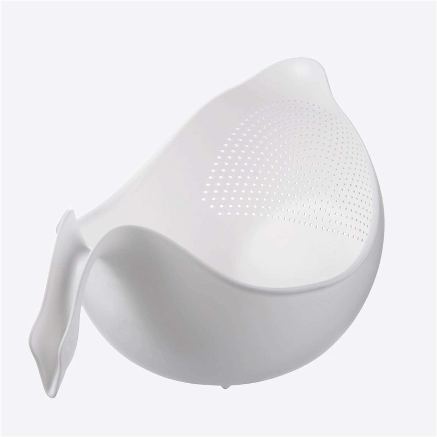 Rice Washing Strainer/colander Thick Handle Design Plastic Kitchen Drain Basket Filter for Salads Vegetables Fruits(White,27.6 * 21.6 * 19.2cm)