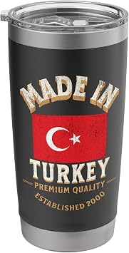 Made In Turkey 2000 Premium Quality Turkish Flag Stainless Steel Insulated Tumbler