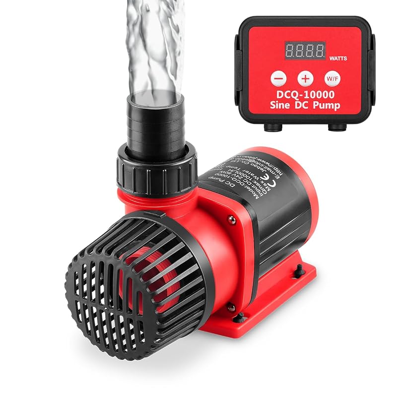 Bomba de Água DC para Aquário JEREPOND 80 W com Controlador LCD, 10.000 L/h, 24 V e Elevação de 5,49 m, 1 unidade