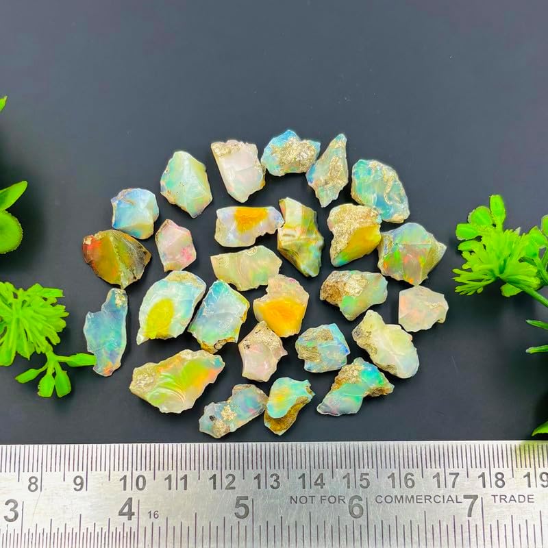 Aemmbriluxe™ Top AA+ Quality of Natural Ethiopian Opal Rough Loose Gemstone Raw Fire Crystals Rock Play of Colors, Wedding Gift, Beads, Jewelry Making, Healing Chakra, Wire Wrapping Crystals - Image 4