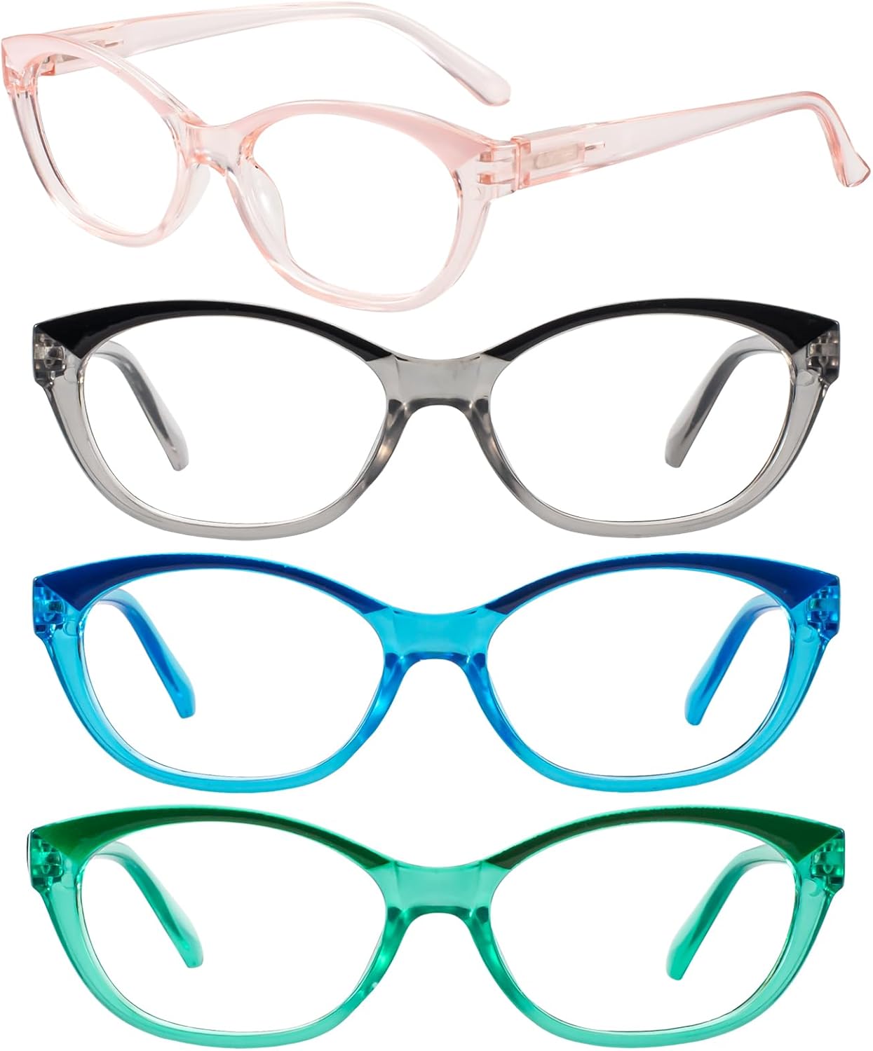 Small Reading Glasses for Women Cute Cat Eye Blue Light Blocking Readers 1.0 1.5 2.0 2.5 to 4.0