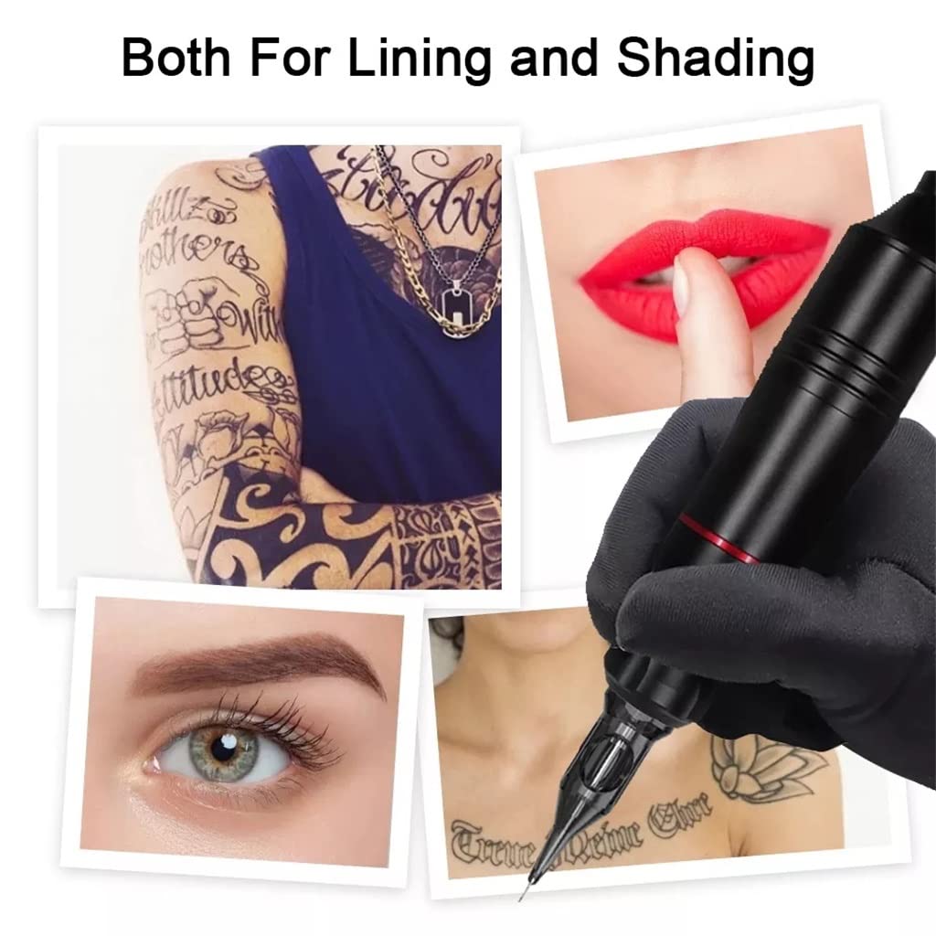 Rotary Tattoo Pen Machine Quiet Swiss Tattoo Gun Eyebrow Permanent Makeup Machine for Tattoo Beginner Body Art(D)