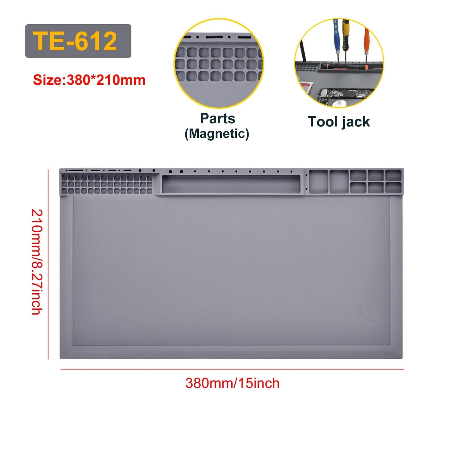 tappeti da lavoro per saldatura Tappetino in silicone for saldatura Tappetino da lavoro for isolamento termico Strumenti di riparazione del tampone isolante for pistola termica resistente al calore (