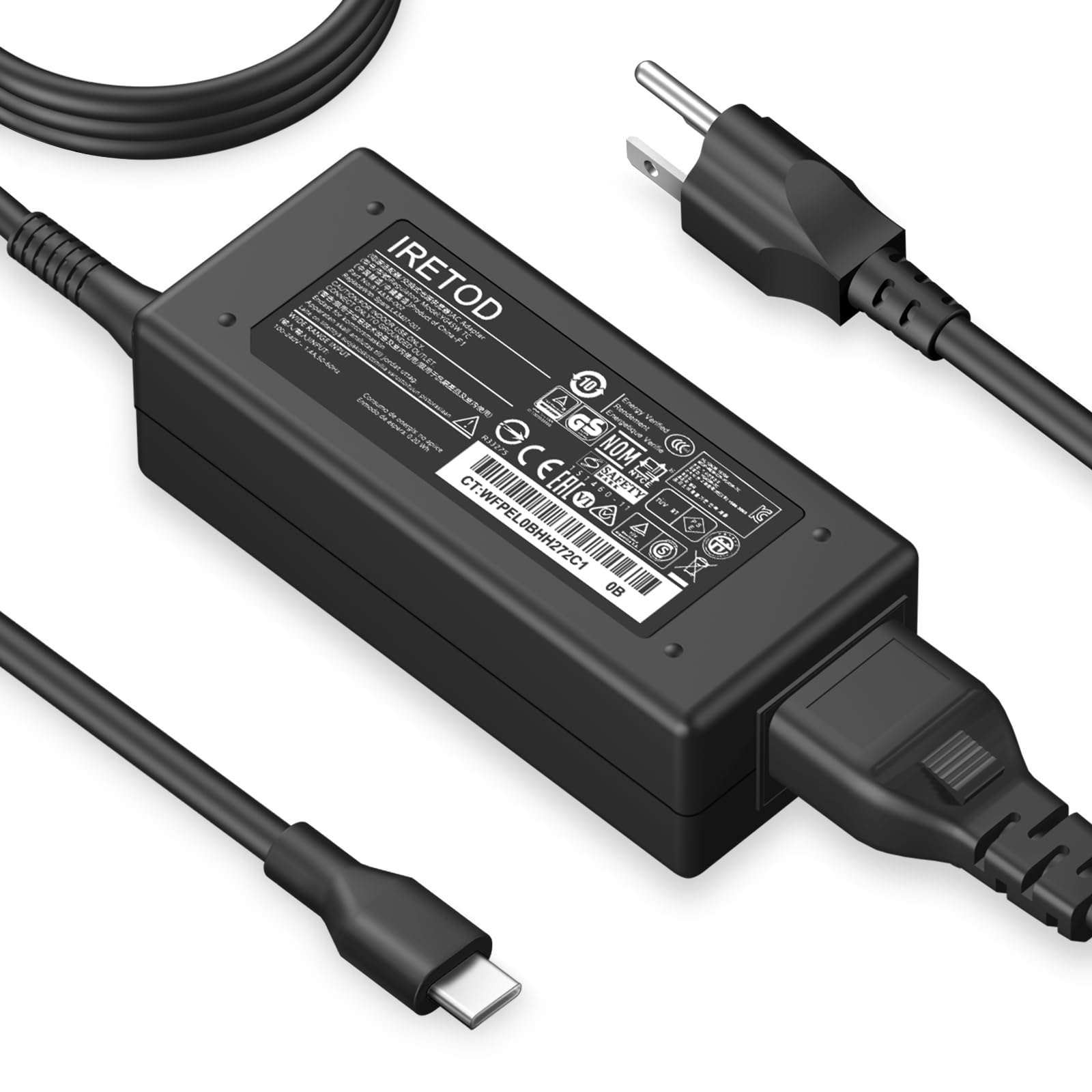 Universal USB C Laptop Charger for Lenovo Laptop Computer Compatible with Lenovo Dell HP Asus Acer Samsung Google Chromebook Type C Power Cord