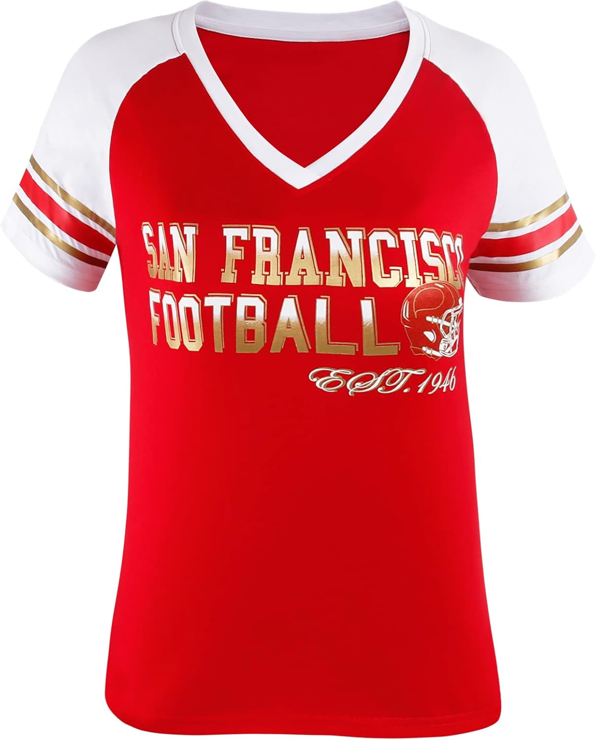 Womens Football Fans Athletic City Raglan T-Shirts