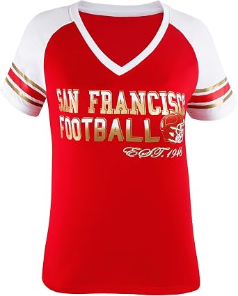 Womens Football Fans Athletic City Raglan T-Shirts