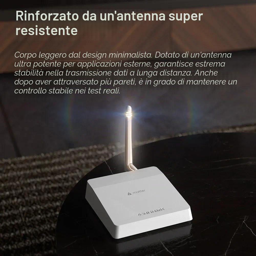 Matter Zigbee Hub Antenna M6 Zigbee 3.0 Gateway per Domotica Gateway Supporto Linkage Tuya Zigbee IR/Lock/Interruttore/Sensore/Lampada/Tenda a Homekit