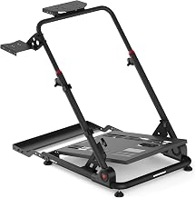 Diablo X-Drive Mini Support de volant pour simulation de course, compatible avec la plupart des modèles, support de levier de vitesses réglable en hauteur et en inclinaison, pliable, noir, compact
