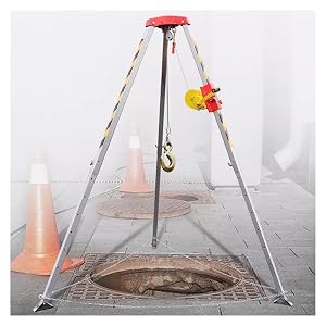 Emergency Rescue Tripod for Confined Spaces Adjustable Aluminum Safety Access Equipment for Sewer and Underground Work Industrial and