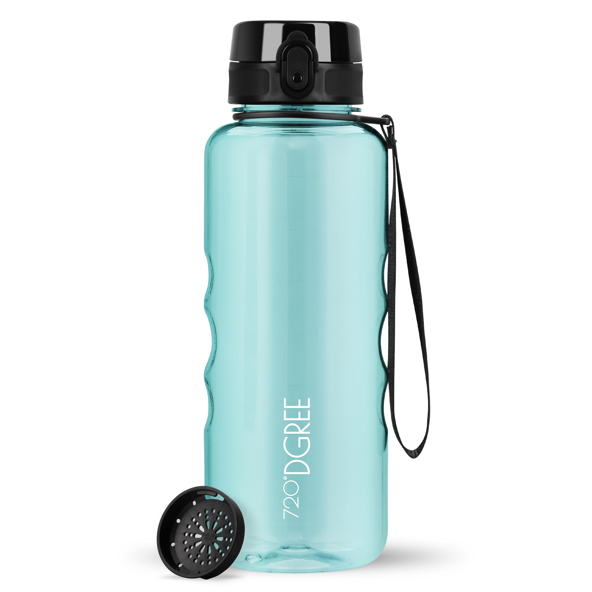 720°DGREE Botella Agua 1 Litro “uberBottle“ - Tamiz-Fruta, softTouch - Sin BPA, Prueba de Fugas, Reutilizable - Cantimplora, Water Bottle ideal para Deporte, Fitness, Gimnasio, Senderismo, Ciclismo — view 79