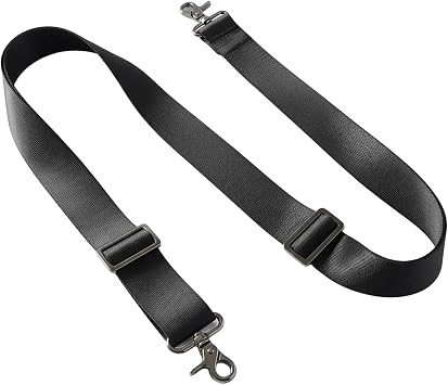 Heavy Duty Adjustable Shoulder Strap, 1.5" Wide Nylon Replacement Strap with Metal Swivel Hooks for Luggage, Duffel Bag, Tool Bag, Laptop Case Black Straps only