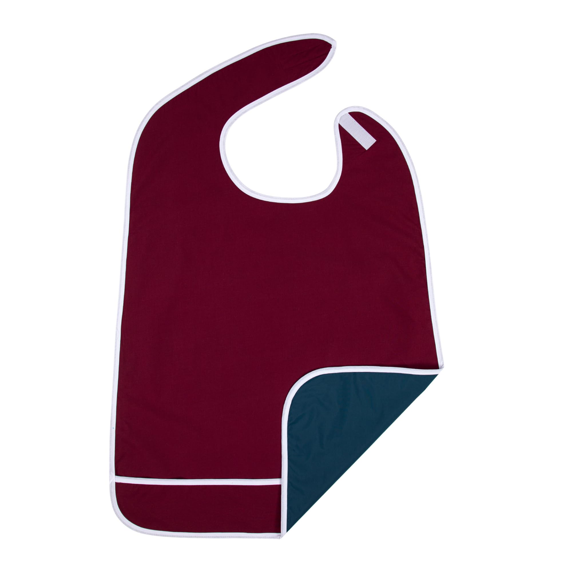 Adult Bib for Men, Women. Adjustable neck. Waterproof Inner Lining & Crumb Catcher.Machine wash & Dry